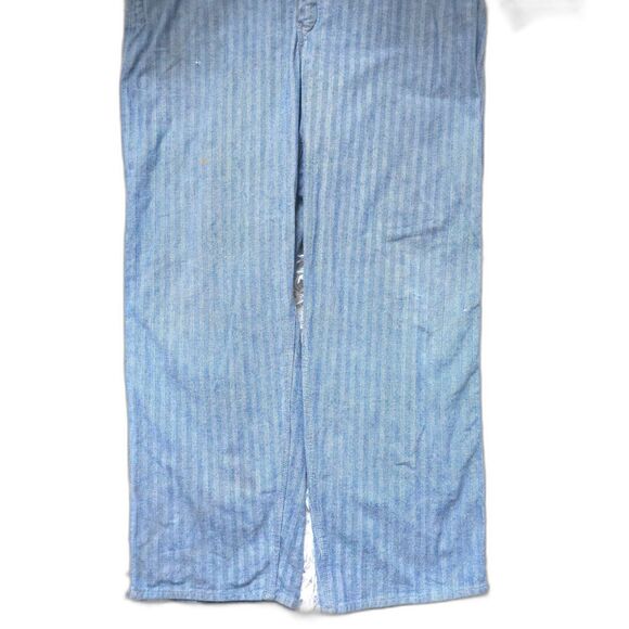 Vintage Big Mac Men's Blue Striped Denim Jacket - Picture 2 of 15